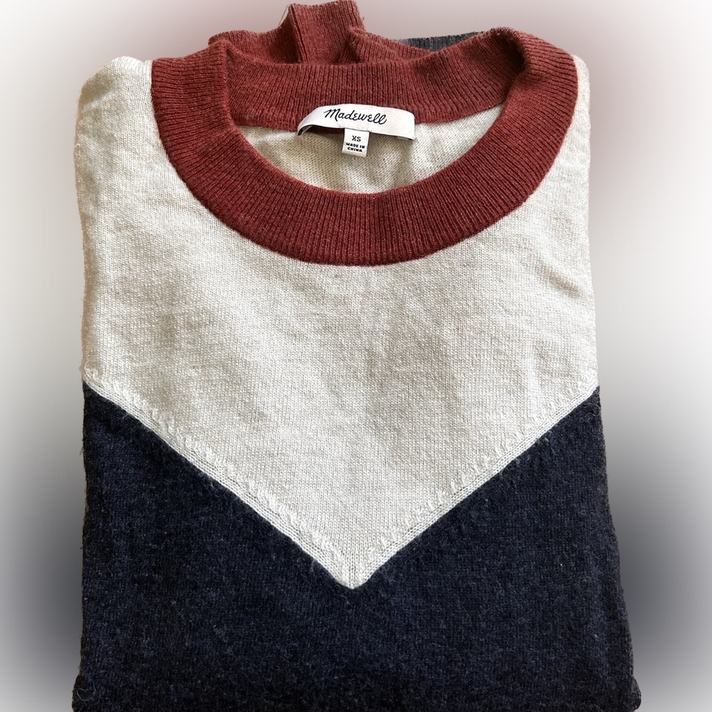Madewell tricolor sweater
